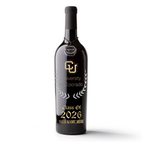 University of Colorado CU Custom Alumni Etched Wine