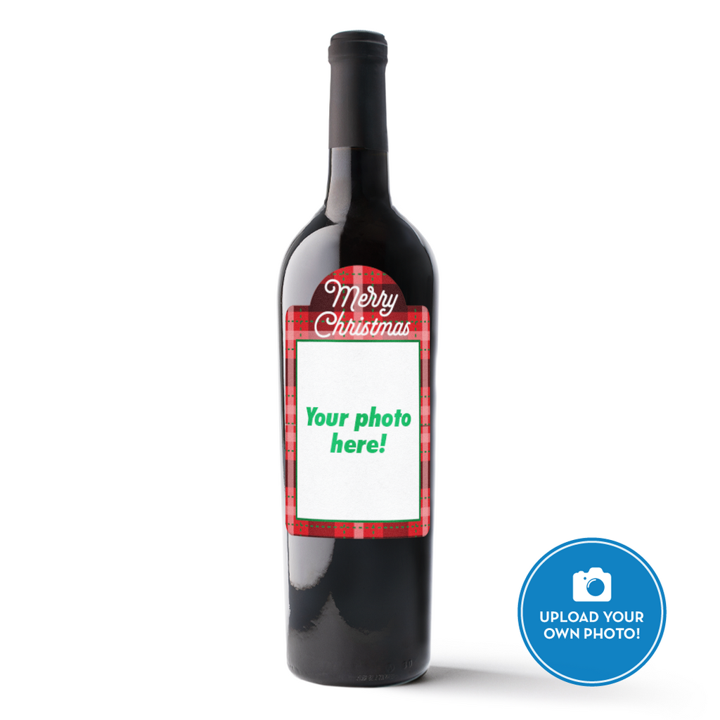 Merry Christmas Photo Label Cabernet Sauvignon