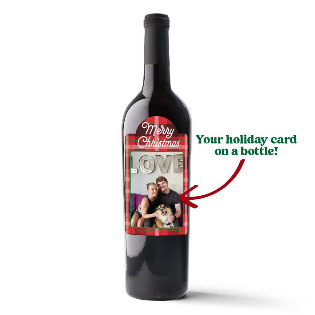 Merry Christmas Photo Label Cabernet Sauvignon