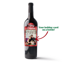 Merry Christmas Photo Label Cabernet Sauvignon