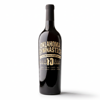 OU 8x Gymnastics Champions Etched Wine