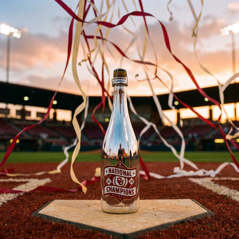 Oklahoma 2026 National Baseball Champions Silver Bubbly