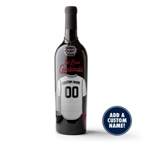 Mano's Wine St. Louis Cardinals Custom Jersey Etched Wine bottle