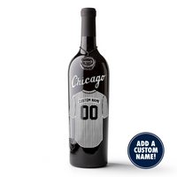 Mano's Wine Chicago White Sox Custom Jersey Etched Wine bottle