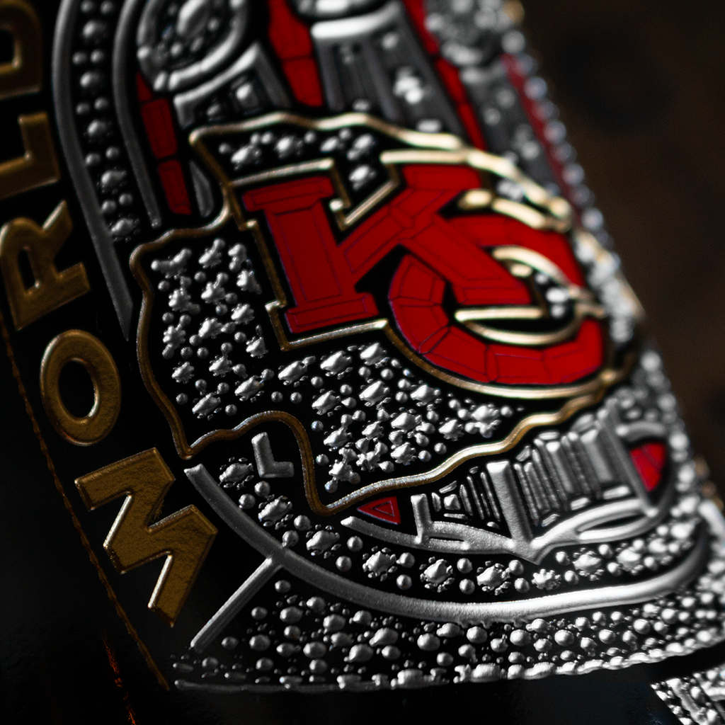 Kansas City Chiefs 2022 Champions Ring Etched Wine