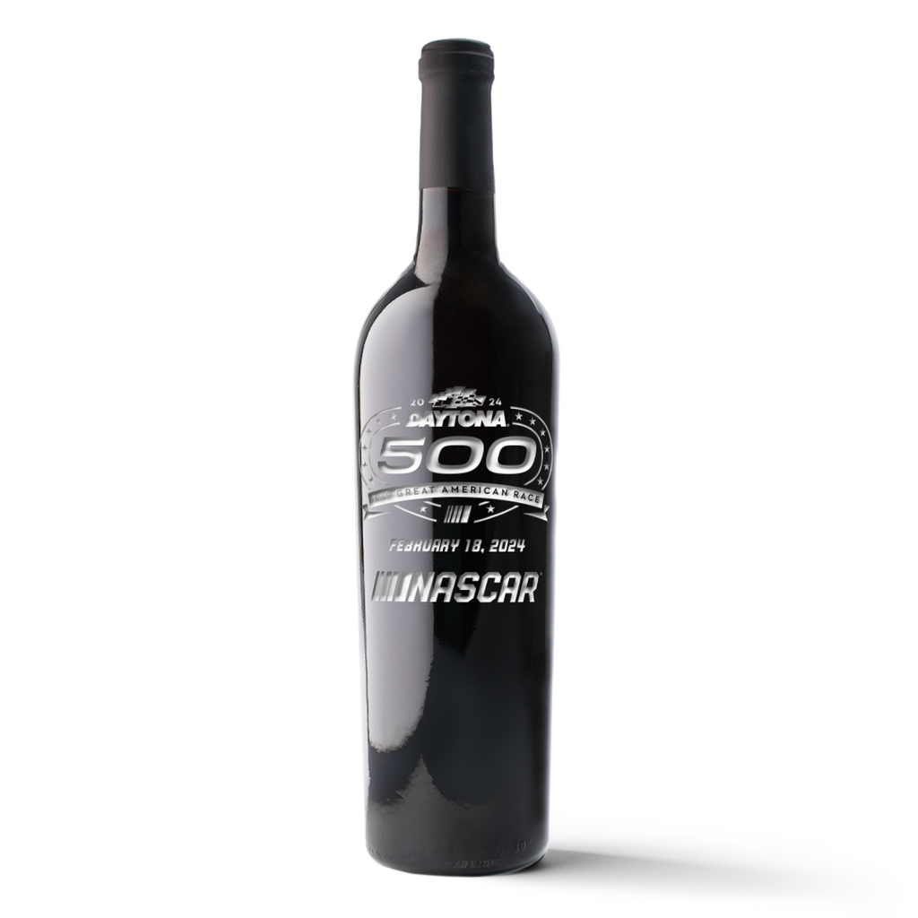 2024 Daytona 500 Etched Wine Bottle