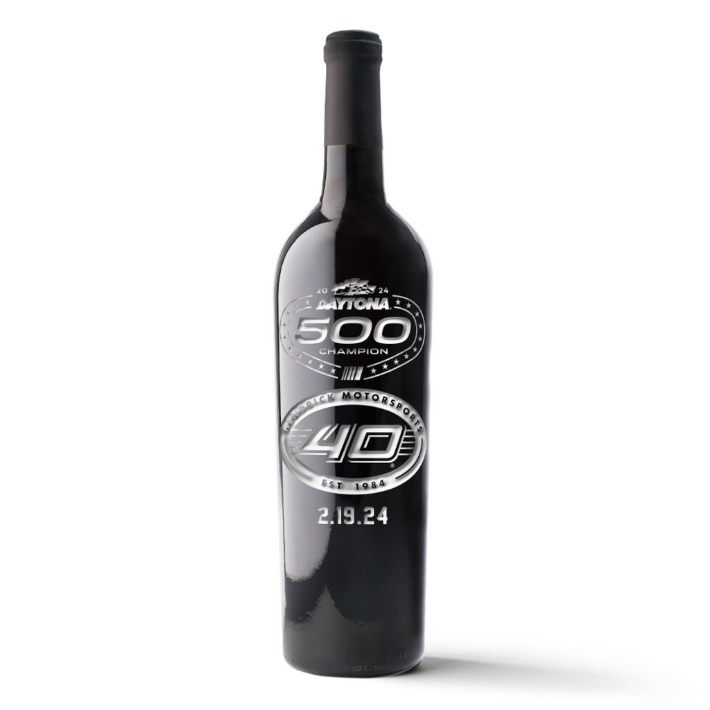 2024 Daytona 500 Champion Etched Wine Bottle