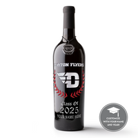 University of Dayton Custom Alumni Etched Wine