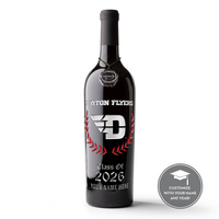 University of Dayton Custom Alumni Etched Wine