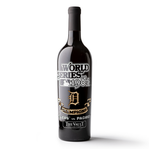 Detroit Tigers 1984 World Series Vault Etched Wine