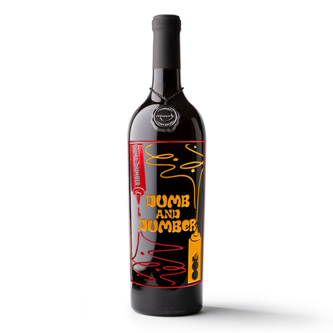 Dumb and Dumber Ketchup & Mustard Etched Wine