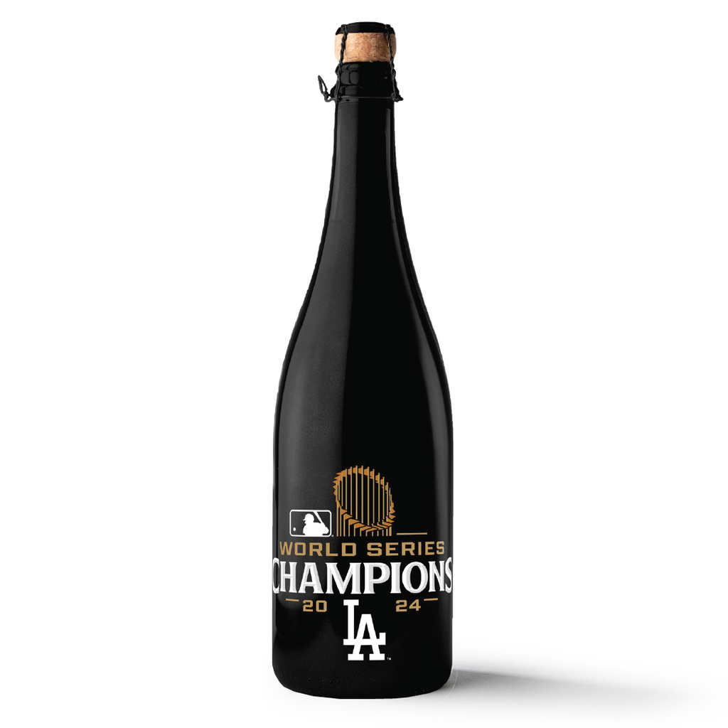 Los Angeles Dodgers 2024 World Series Champions Matte Black Bubbly