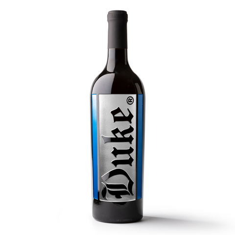 Duke University Logo Stripe Etched Wine
