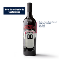 How to customize an Arizona Diamondbacks jersey etched wine bottle from Mano's Wine