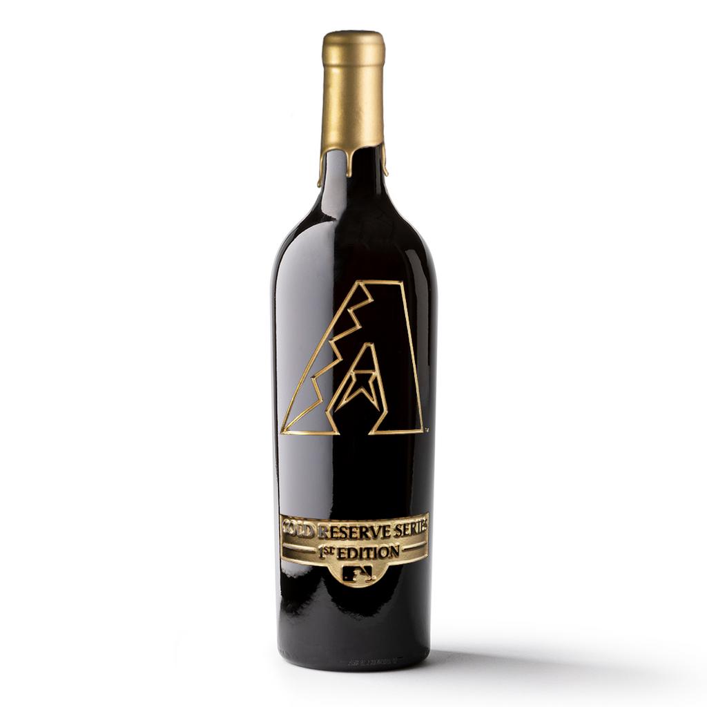 Arizona Diamondbacks Gold Reserve Etched Wine Bottle