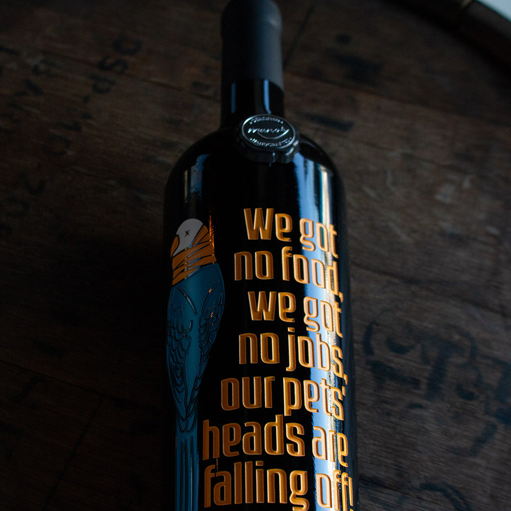 Dumb and Dumber Pretty Bird Etched Wine