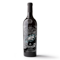 Eagles 2024 World Champions 2X Etched Wine