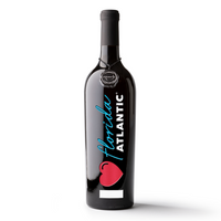 I heart Florida Atlantic University etched wine bottle from Mano's Wine