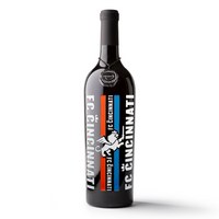 FC Cincinnati Stripes Etched Wine