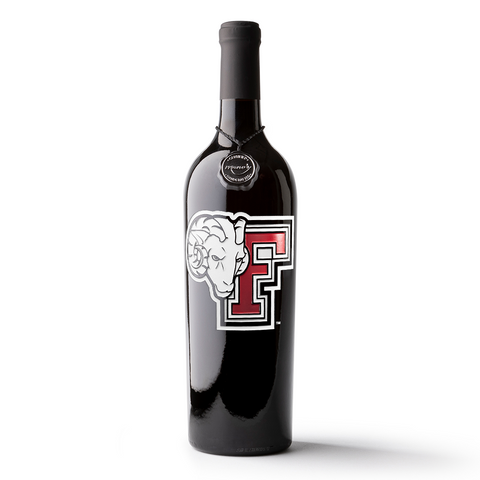 Fordham University Logo Etched Wine