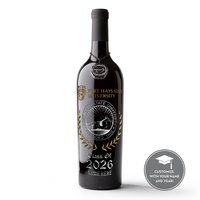 Fort Hays State Custom Alumni Etched Wine Bottle