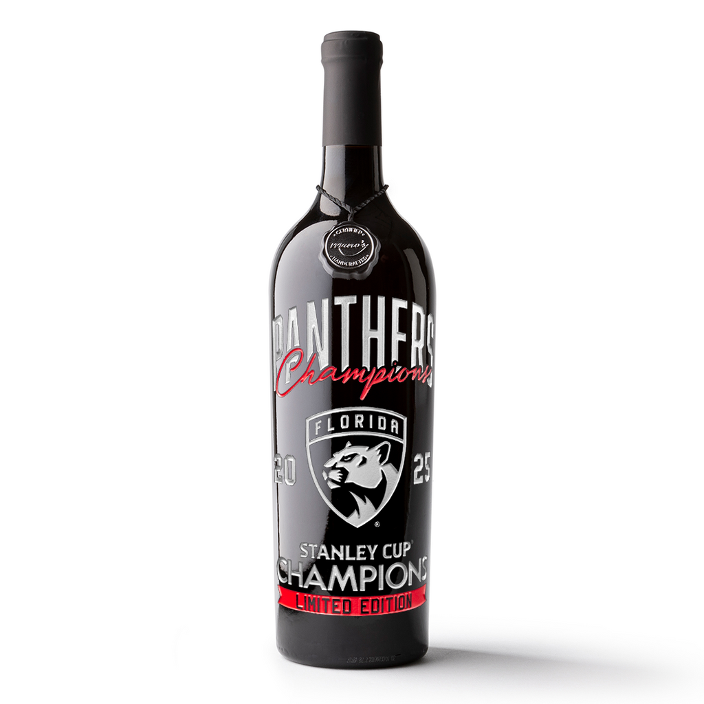 2025 Florida Panthers Stanley Cup Champions Etched Wine