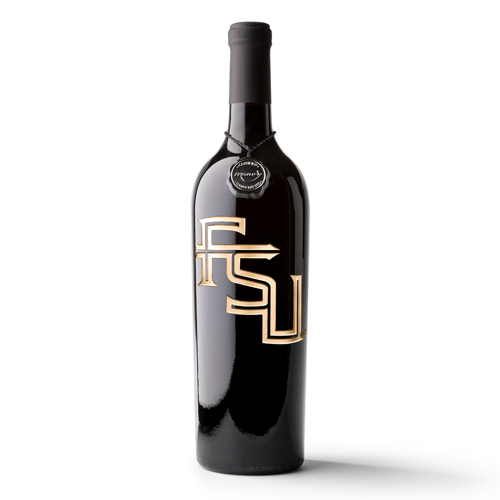 Florida State University FSU Etched Wine