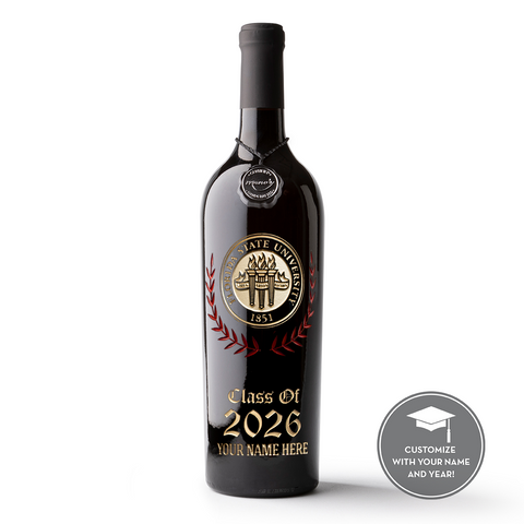 Florida State University FSU Custom Alumni Etched Wine