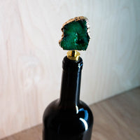 Green Geode Wine Stopper