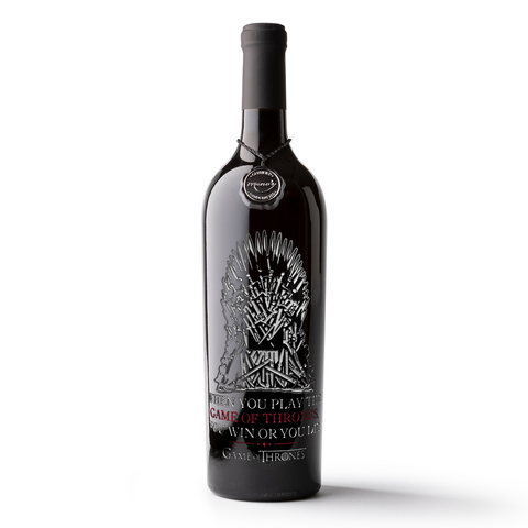 Game of Thrones Iron Throne Etched Wine