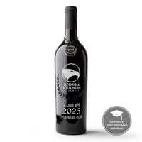 Georgia Southern University Custom Alumni Etched Wine