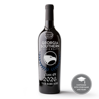Georgia Southern University Custom Alumni Etched Wine