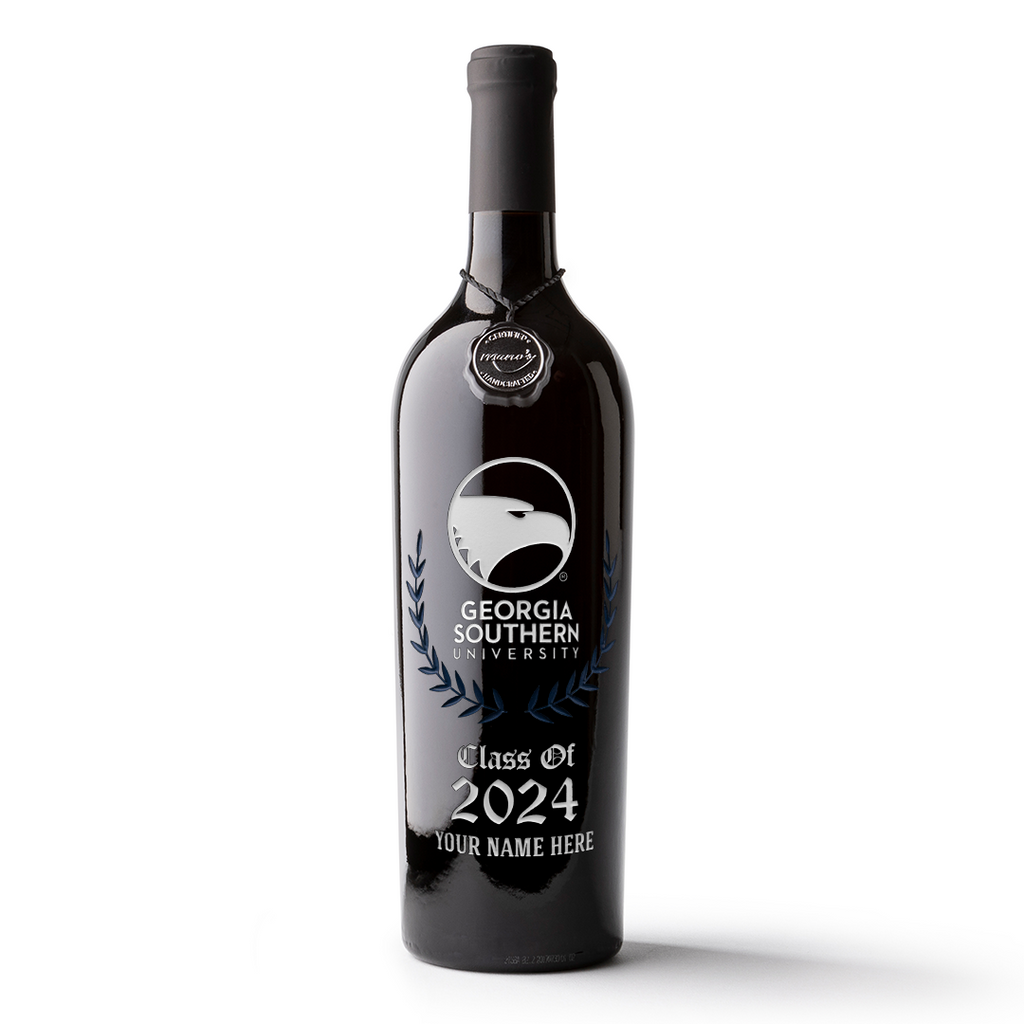 Georgia Southern University Custom Alumni Etched Wine