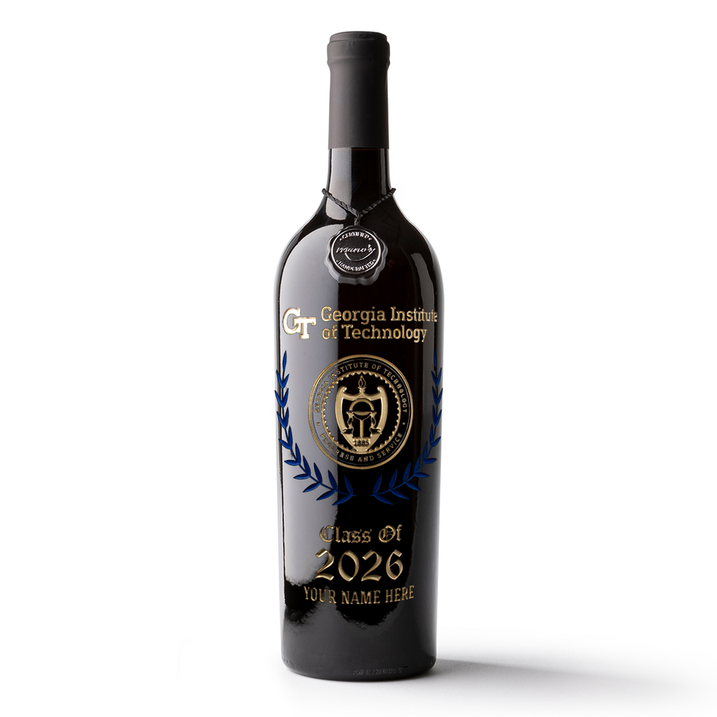 Georgia Tech Custom Alumni Etched Wine