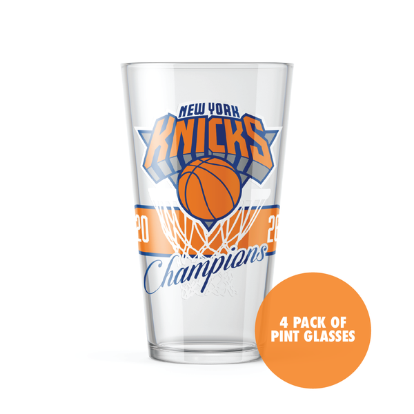 New York Knicks 2026 Champions Screenprint Pint Glasses