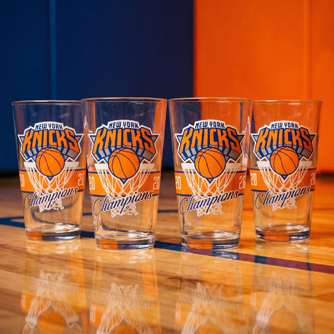 New York Knicks 2026 Champions Screenprint Pint Glasses