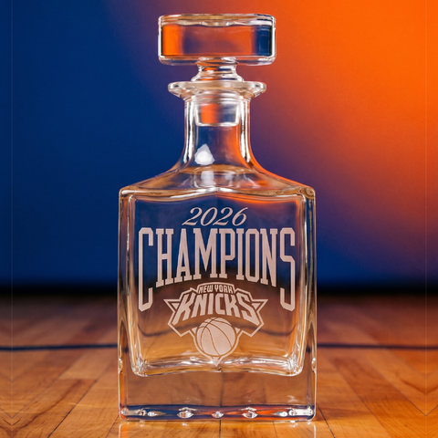 New York Knicks 2026 Champions Etched Decanter