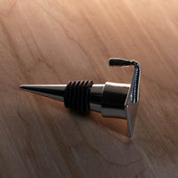 Silver Graduation Cap Wine Stopper