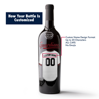 How to customize a Cleveland Guardians jersey etched wine bottle from Mano's Wine