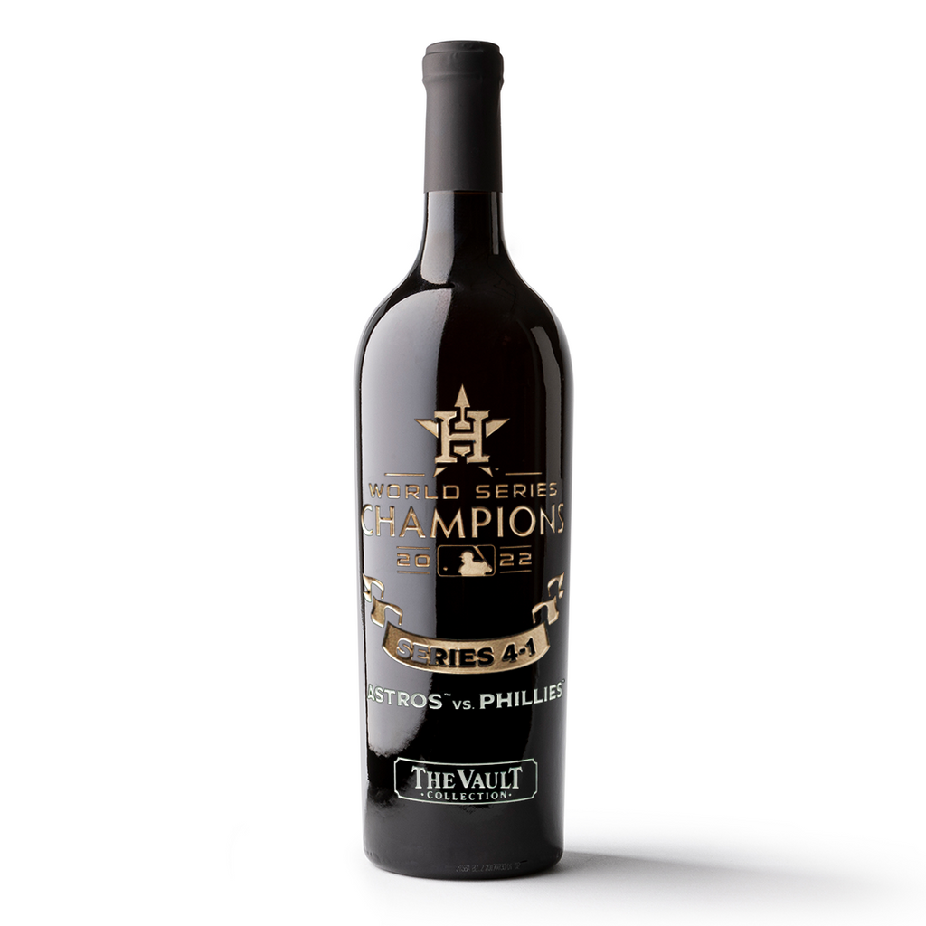 Houston Astros 2022 World Series Vault Etched Wine
