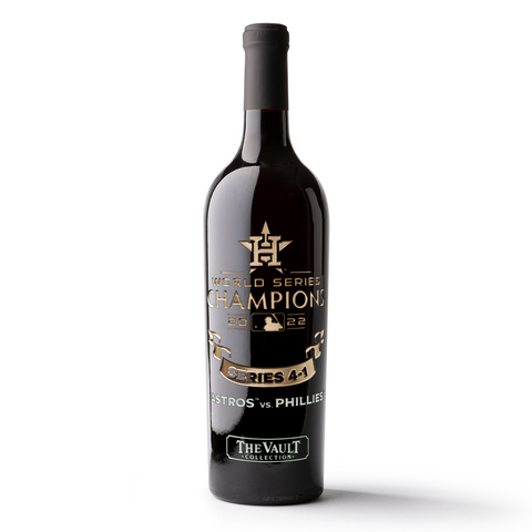 Houston Astros 2022 World Series Vault Etched Wine