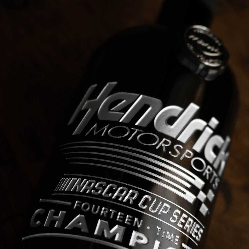 Hendrick Motorsports 14x Champions Etched Wine Bottle