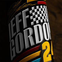 #24 Jeff Gordon Race Stripes Etched Wine Bottle