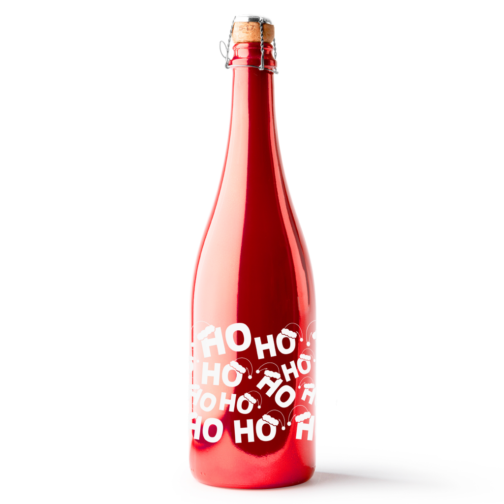 Ho Ho Ho Metallic Red Bubbly
