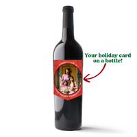 Happy Holiday Custom Photo Label Handcrafted Reserve