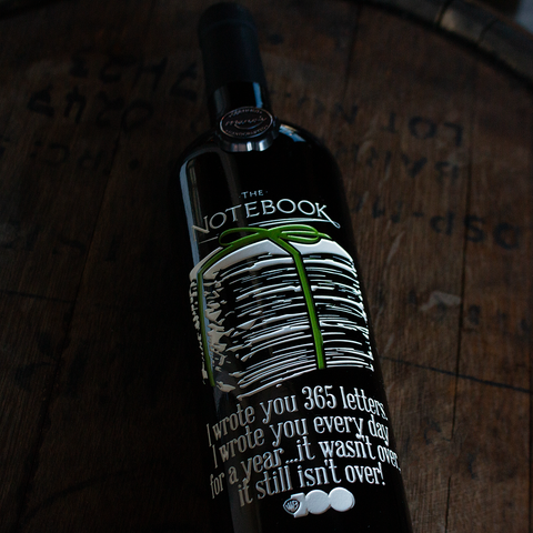 The Notebook Letters Etched Wine