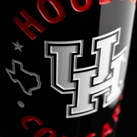 University of Houston Cougars Etched Wine
