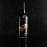 Game of Thrones House Stark Custom Name Etched Wine