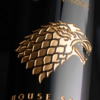 Game of Thrones House Stark Custom Name Etched Wine