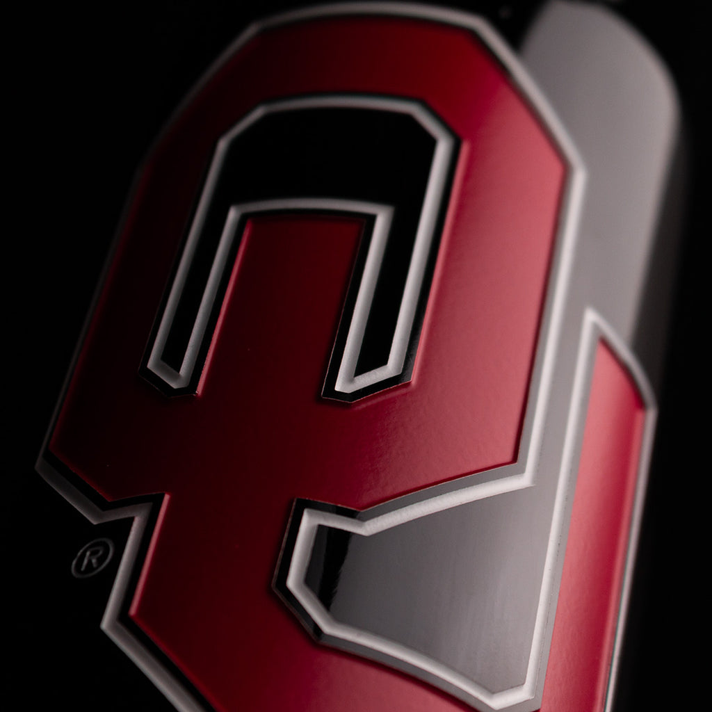 University of Oklahoma Logo Etched Wine